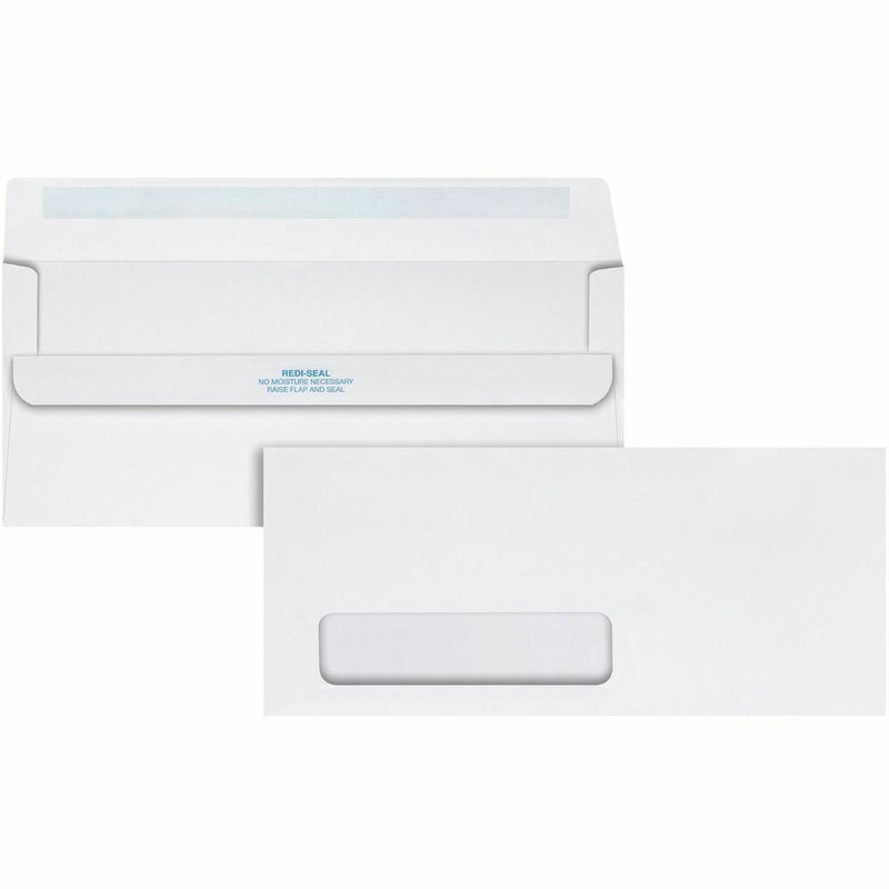 Quality Park No. 10 Single Window Envelope with a Self-Seal Closure - Single Window -