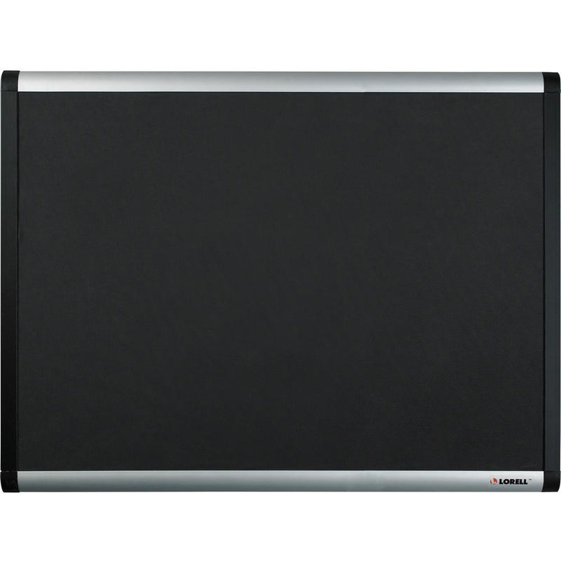 Lorell Mesh Bulletin Board - 48" Height x 72" Width - Fabric Surface - Black Anodized Aluminum Frame - 1 Each