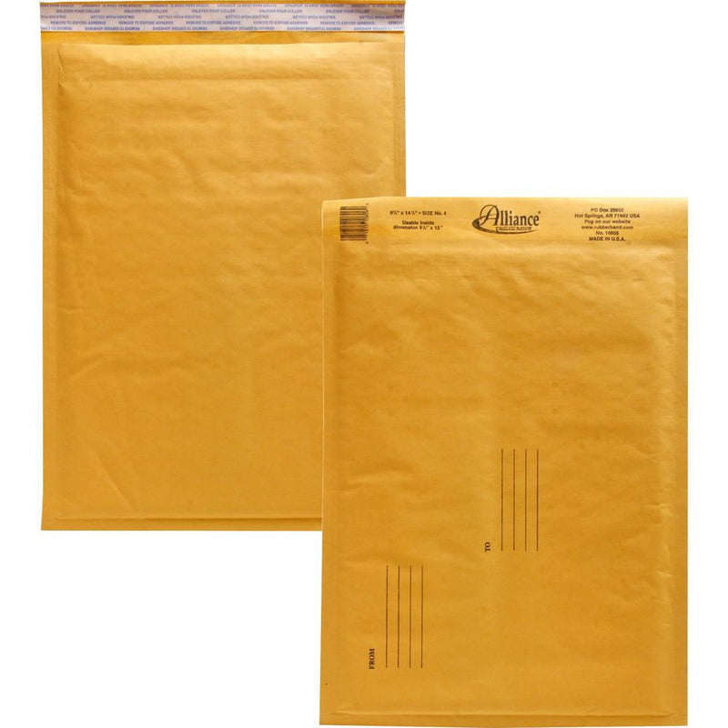 Alliance Rubber Kraft Bubble Mailers - Bubble -