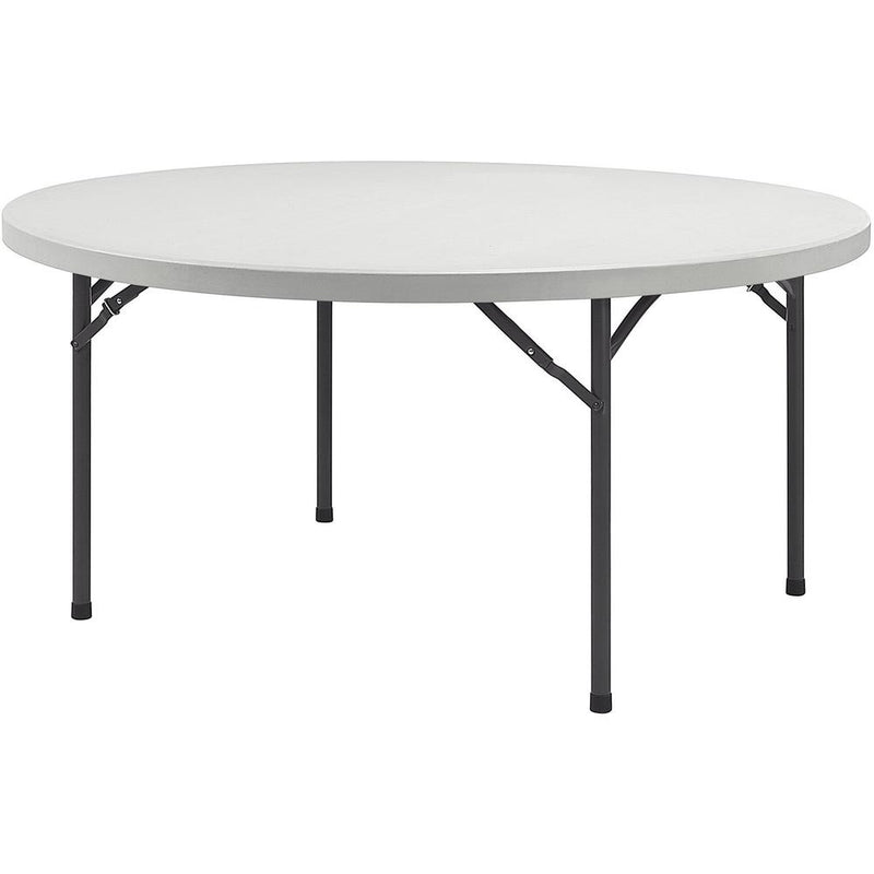 Lorell Ultra-Lite Banquet Folding Table - Round Top - 800 lb Capacity x 71" Table Top Diameter - 29.25" Height x 71" Width x 71" Depth - Gray, Powder Coated - 1 Each