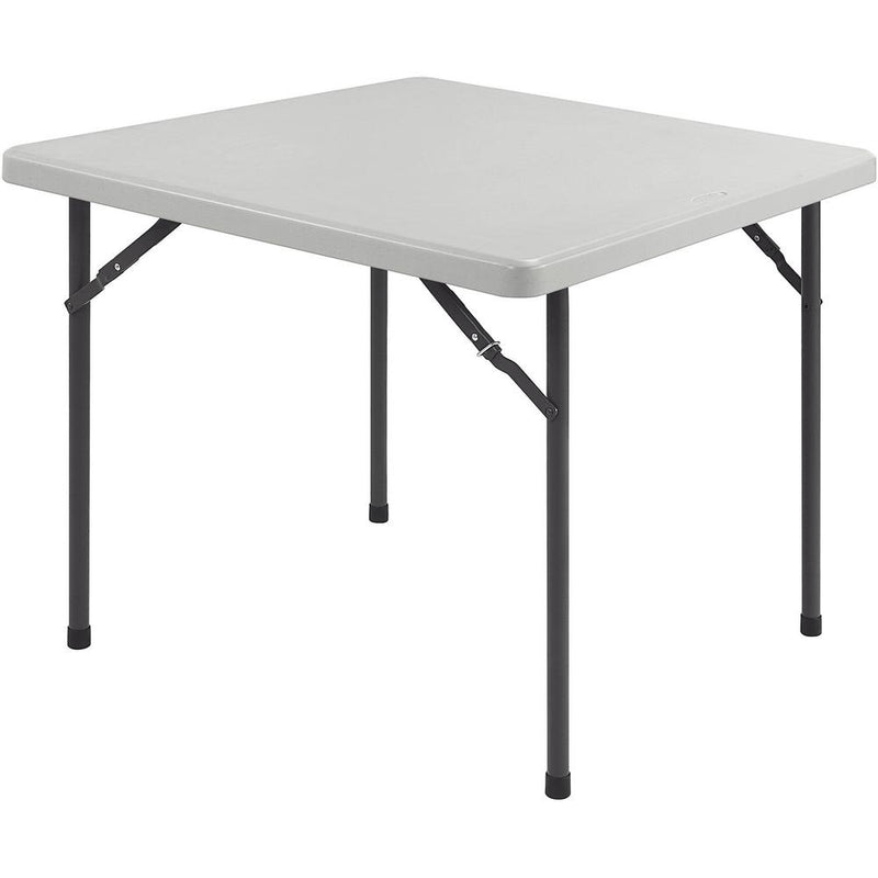 Lorell Ultra-Lite Banquet Folding Table - Square Top - 600 lb Capacity - 29" Height x 36" Width x 36" Depth - Gray, Powder Coated - 1 Each