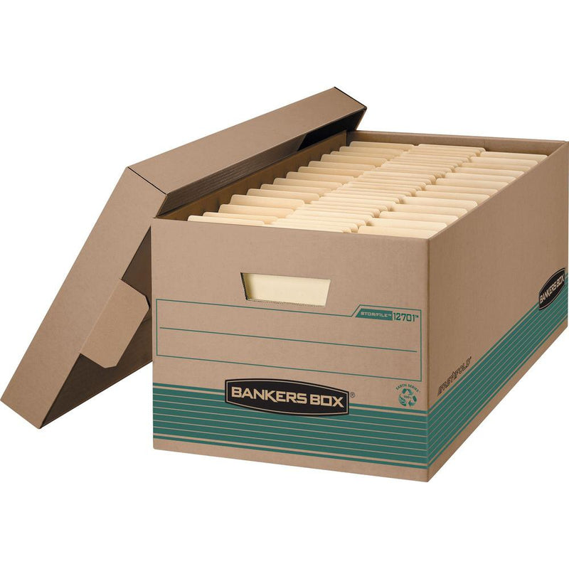 Bankers Box STOR/FILE Recycled File Storage Box - Internal Dimensions: 12  Width x 24  Depth x 10  Height - External Dimensions: 12.9  Width x 25.4  Depth x 10.3  Height - Media Size Supported: Letter