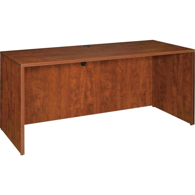 Lorell Essentials Series Credenza Shell - 59" x 23.6" x 29.5" - Finish: Cherry, Laminate - Grommet