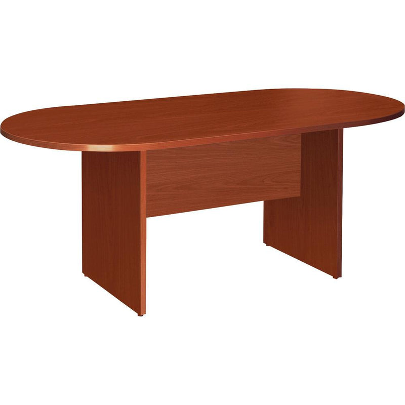 Lorell Essentials Oval Conference Table - Cherry Oval Top - 72" Table Top Length x 70.88" Table Top Width x 35.38" Table Top Depth x 1.25" Table Top Thickness - 29.50" Height - Assembly Required - Che