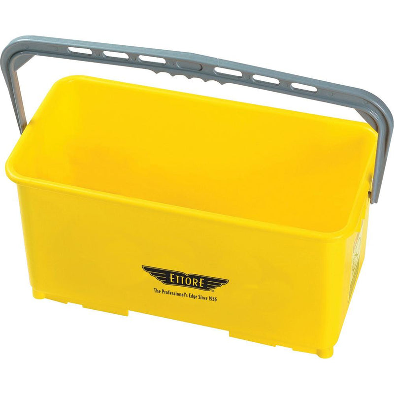 Ettore 6-gallon Super Bucket - 6 gal - Handle, Secure Grip - 10.5  x 21.8  x 11.8  - Yellow - 1 Each