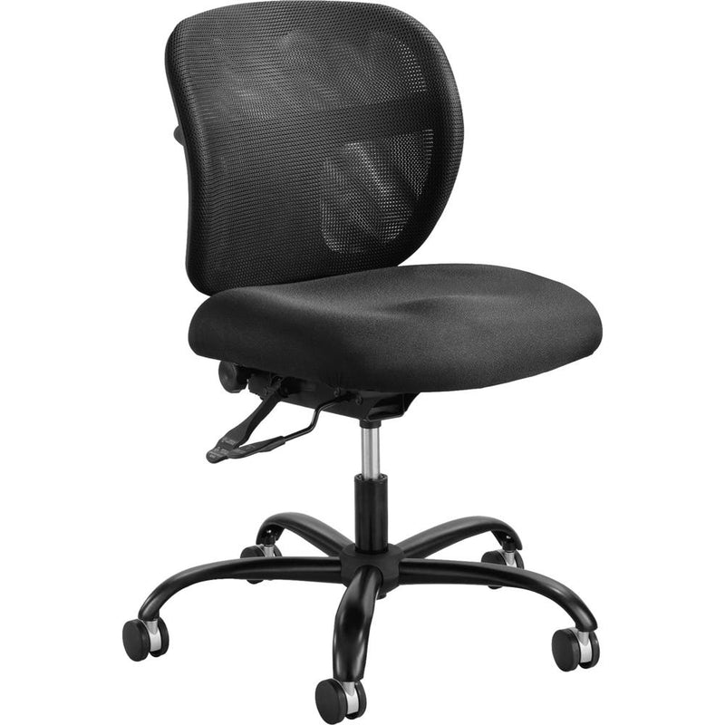 Safco Vue Intensive Use Mesh Task Chair - Polyester Seat - Nylon Back - 5-star Base - Black - 1 Each