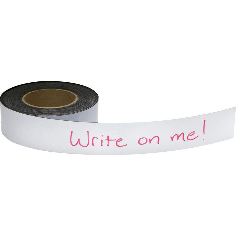 Zeus Magnetic Labeling Tape - 16.67 yd Length x 2  Width - For Labeling, Shelf Labeling - 1 / Roll - White