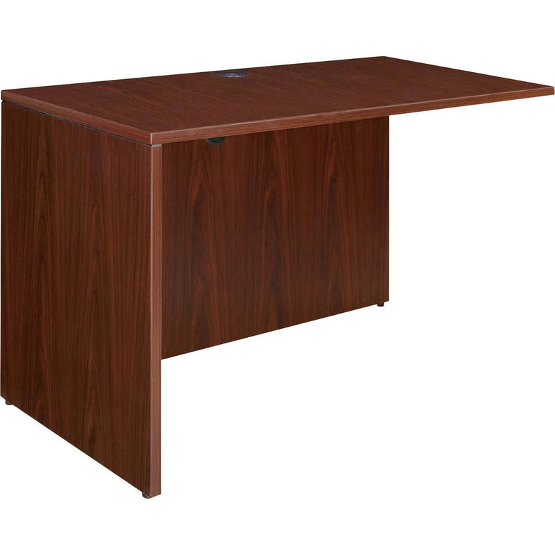 Lorell Essentials Series Return Shell - 41.6" x 23.6" x 29.5" - Finish: Laminate, Mahogany - Leveling Glide