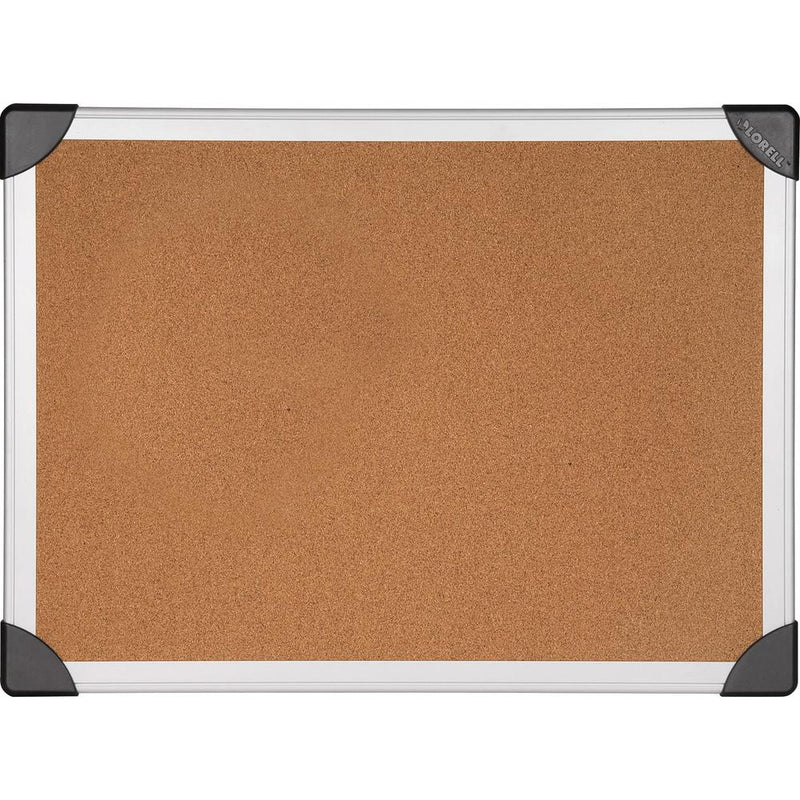 Lorell Corkboard - 36" Height x 48" Width - Cork Surface - Laminated, Resist Warping, Durable, Resilient - Aluminum Frame - 1 Each