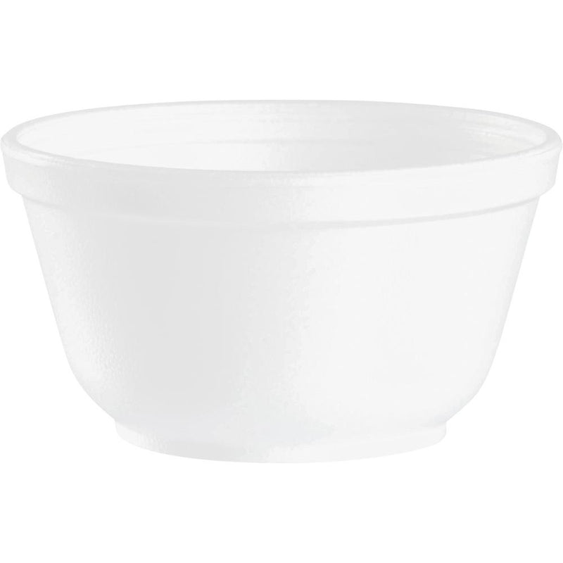 Dart 10 oz. Foam Bowls - 50 / Bag - Serving - White - Foam, Polystyrene Body - 20 / Carton