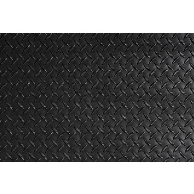 Crown Mats Industrial Deck Plate Anti-fatigue Mat - Industry, Indoor - 60  Length x 36  Width x 0.563  Thickness - Rectangular - Diamond Pattern Texture - Vinyl, PVC Foam - Black - 1Each