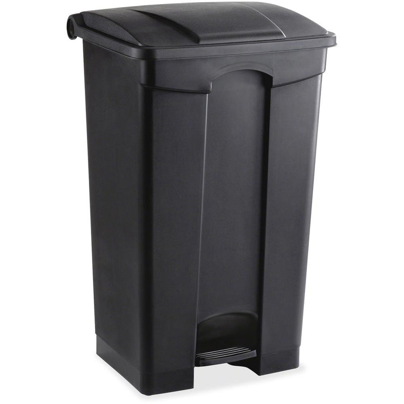 Safco Plastic Step-on Waste Receptacle - 23 gal Capacity - Rectangular - 32.3" Height x 19.8" Width x 16.3" Depth - Plastic - Black - 1 Each