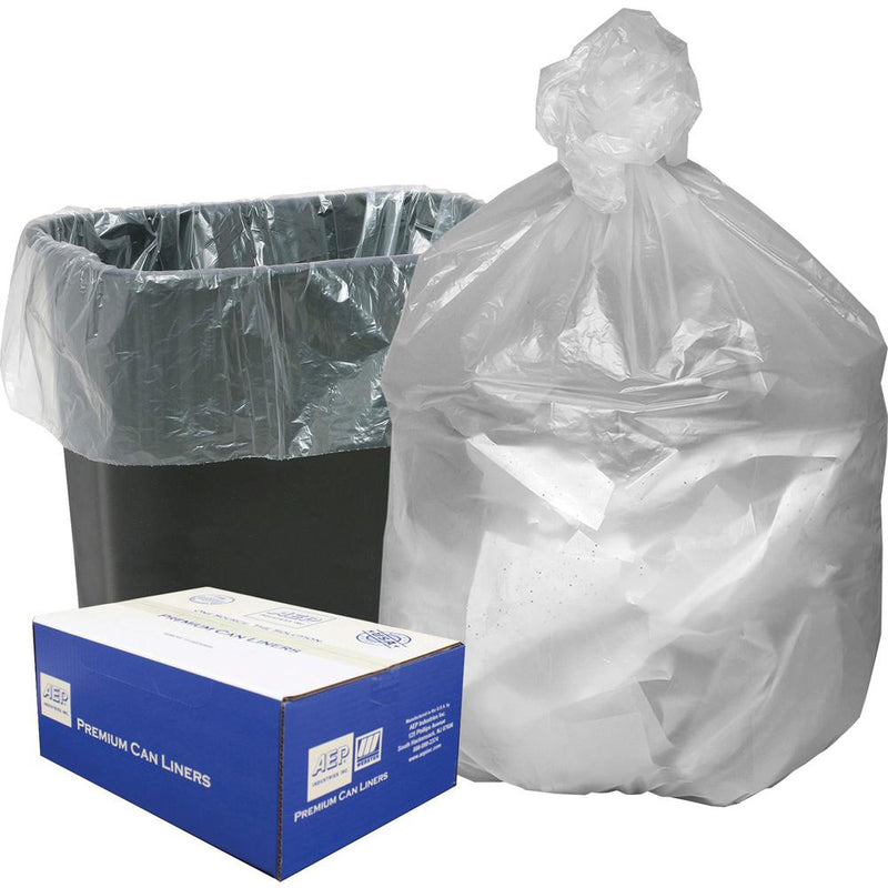 Berry High Density Commercial Can Liners - Small Size - 16 gal Capacity - 24  Width x 33  Length - 0.31 mil (8 Micron) Thickness - High Density - Natural - Resin - 1000/Carton - Garbage