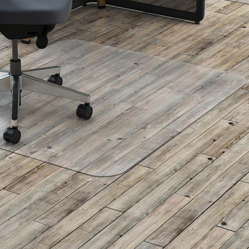 Lorell Big & Tall Chairmat - Hard Floor, Vinyl Floor, Tile Floor, Wood Floor - 48" Length x 36" Width x 0.133" Thickness - Rectangular - Polycarbonate - Clear - 1Each