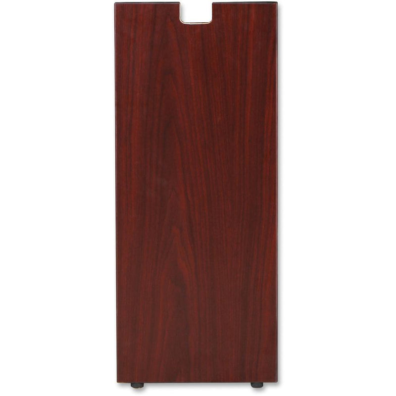 Lorell Essentials Series Credenza Half Leg - Rectangular Base - 28" Height x 11.75" Width x 1" Depth - Assembly Required - Laminated, Mahogany - 1 Each