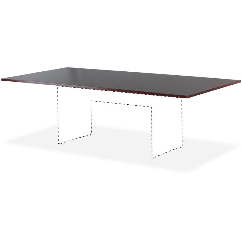 Lorell Essentials Rectangular Modular Conference Table - Laminated Rectangle, Mahogany Top - Panel Leg Base - 2 Legs - 70.88" Table Top Width x 35.38" Table Top Depth x 1.25" Table Top Thickness - 29.