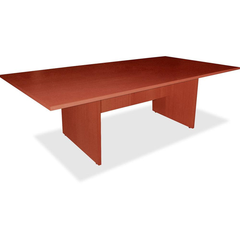 Lorell Essentials Rectangular Modular Conference Table - Cherry Rectangle, Laminated Top - Panel Leg Base - 2 Legs - 70.88" Table Top Width x 35.38" Table Top Depth x 1.25" Table Top Thickness - 29.50