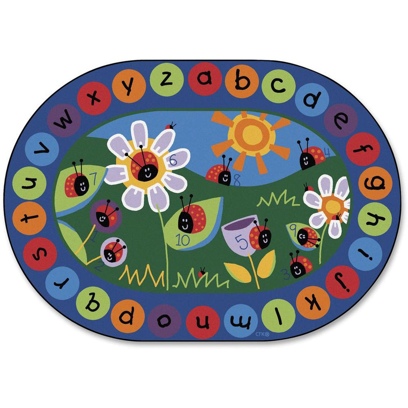 Carpets for Kids Ladybug Circletime Rug - 99" Length x 11.67 ft Width - Oval