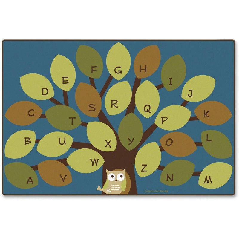 Carpets for Kids Owl-phabet Tree Woodland Rug - 72" Length x 48" Width - Rectangle - Woodland, Alphabet