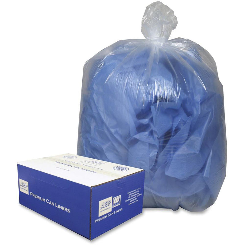 Berry Commercial Can Liners - 40  Width x 46  Length - 9 mil (229 Micron) Thickness - Clear - Plastic - 100/Carton - Can - Recycled