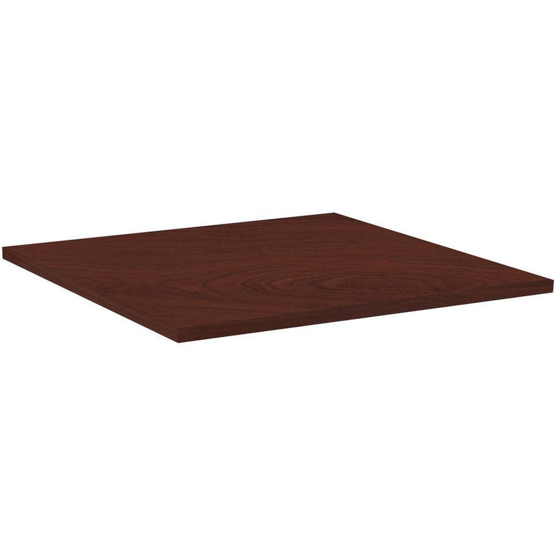 Lorell Hospitality Collection Tabletop - Square Top - 42" Table Top Length x 42" Table Top Width x 1" Table Top Thickness - Assembly Required - High Pressure Laminate (HPL), Mahogany - Particleboard T