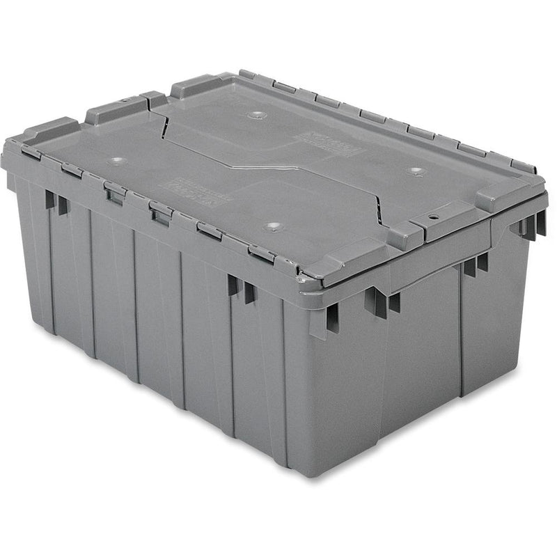 Akro-Mils Attached Lid Storage Container - Internal Dimensions: 8.63  Height - External Dimensions: 21.5  Length x 15  Width x 9  Height - 35 lb - 8 gal - Padlock, String/Button Tie Closure - Stackabl