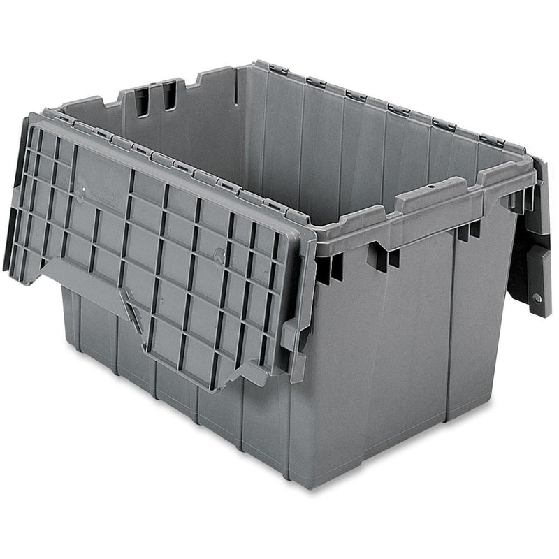 Akro-Mils Attached Lid Storage Container - Internal Dimensions: 12  Height - External Dimensions: 21.5  Length x 15  Width x 12.5  Height - 65 lb - 12 gal - Padlock, String/Button Tie Closure - Stacka