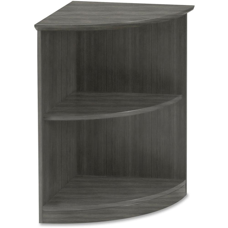 Mayline Medina - Open 1/4-Round Bookcase - 1" Shelf, 20" x 20"29.5" Bookshelf - 2 Shelve(s) - 1 Adjustable Shelf(ves) - Finish: Gray Steel Laminate - Leveler, Stain Resistant, Water Resistant, Abrasio