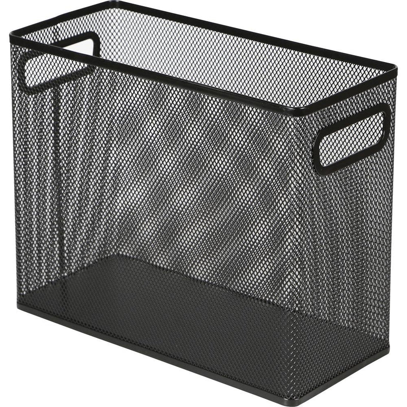 Lorell Mesh Tabletop Hanging File Holder - Black - Steel - 1 Each