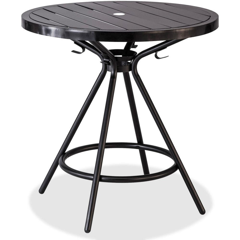 Safco CoGo Table - For - Table TopRound Top - Four Leg Base - 4 Legs x 30" Table Top Diameter - 29.50" Height - Assembly Required - Black, Powder Coated - 1 Each