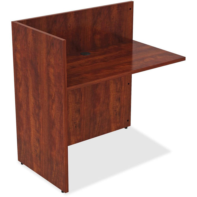 Lorell Essentials Series Reception Return - 0.1" Edge, 42" x 24"41.5" - Finish: Cherry Laminate