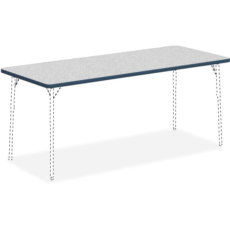 Lorell Classroom Activity Tabletop - Gray Nebula Rectangle, High Pressure Laminate (HPL) Top - 72" Table Top Width x 30" Table Top Depth x 1.13" Table Top Thickness - Assembly Required - 1 Each