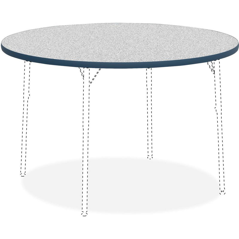 Lorell Classroom Activity Tabletop - Gray Nebula Round, High Pressure Laminate (HPL) Top - 1.13" Table Top Thickness x 48" Table Top Diameter - Assembly Required - 1 Each