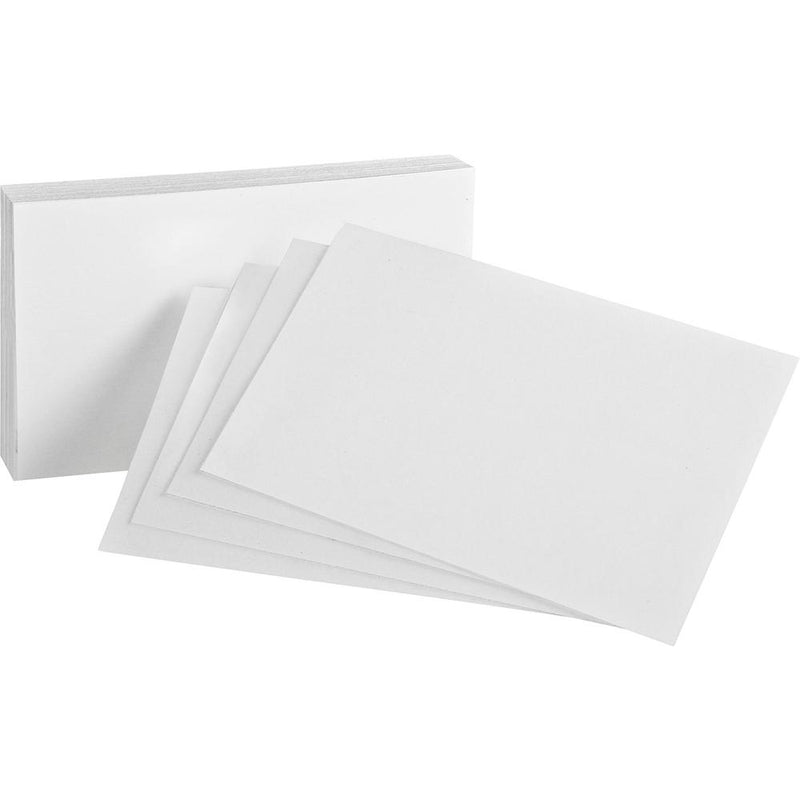 Oxford Plain Index Cards - 4  x 6  - 85 lb Basis Weight - 500 / Bundle - Sustainable Forestry Initiative (SFI) - White