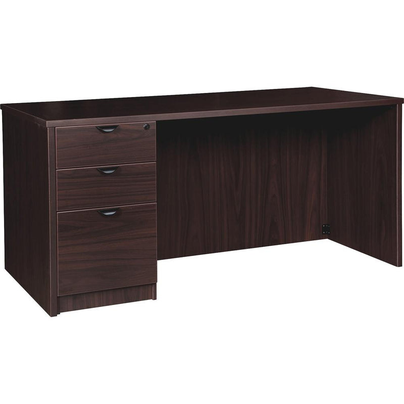 Lorell Prominence 2.0 Left-Pedestal Desk - 1" Top, 60" x 30"29" - 3 x File, Box Drawer(s) - Single Pedestal on Left Side - Band Edge - Material: Particleboard - Finish: Espresso Laminate, Thermofused