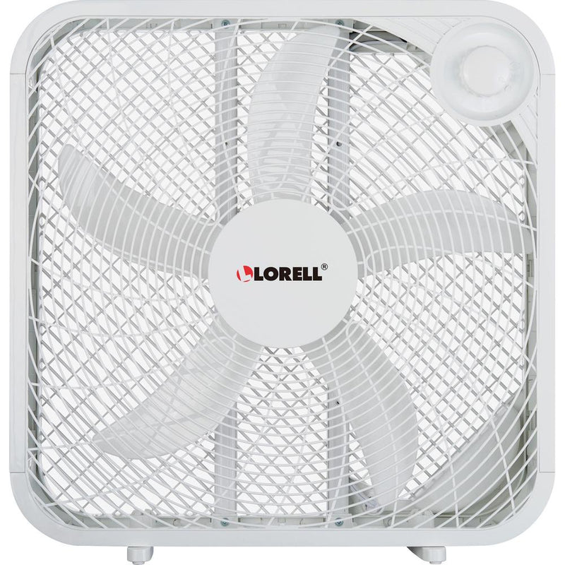 Lorell 3-speed Box Fan - 3 Speed - Carrying Handle - 21  Height x 4.1  Width - White