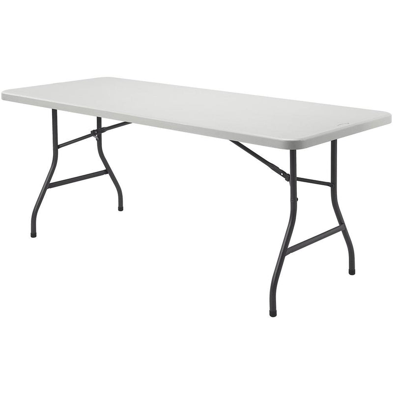 Lorell Ultra-Lite Banquet Table - Light Gray Rectangle Top - Dark Gray Base - 600 lb Capacity x 96" Table Top Width x 30" Table Top Depth x 2" Table Top Thickness - 29" Height - Gray - High-density Po