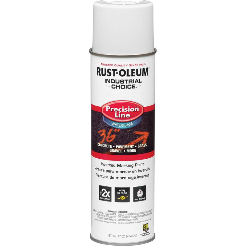 Rust-Oleum Industrial Choice Precision Line Marking Paint - 17 fl oz - 12 / Carton - White