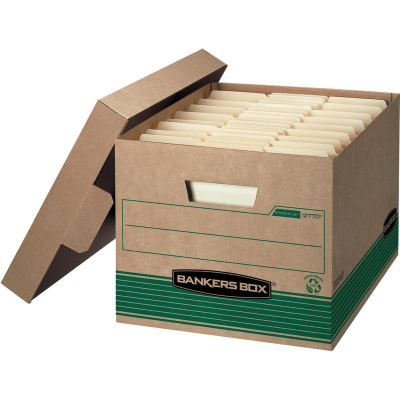 Bankers Box STOR/FILE Recycled File Storage Box - Internal Dimensions: 12  Width x 15  Depth x 10  Height - External Dimensions: 12.5  Width x 16.3  Depth x 10.5  Height - Media Size Supported: Legal,