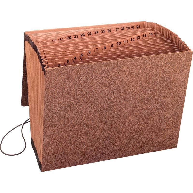 Business Source Letter Recycled Expanding File - 8 1/2  x 11  - 31 Pocket(s) - Brown - 30% Recycled - 1 Each