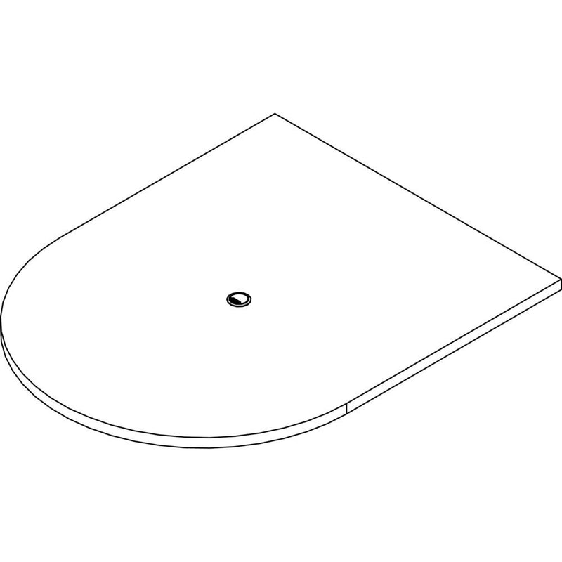 Lorell Prominence 2.0 Half-Racetrack Conference Tabletop - Espresso Racetrack, Laminated Top - 60" Table Top Width x 48" Table Top Depth x 1.50" Table Top Thickness - Assembly Required - Particleboard