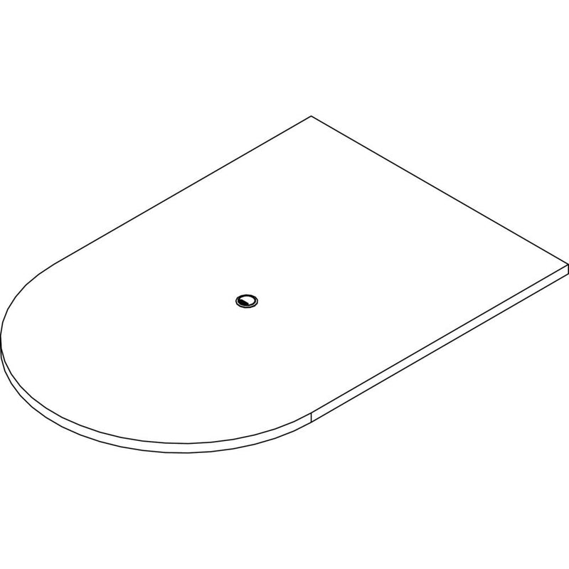 Lorell Prominence 2.0 Half-Racetrack Conference Tabletop - Espresso Racetrack, Laminated Top - 72" Table Top Width x 48" Table Top Depth x 1.50" Table Top Thickness - Assembly Required - Particleboard