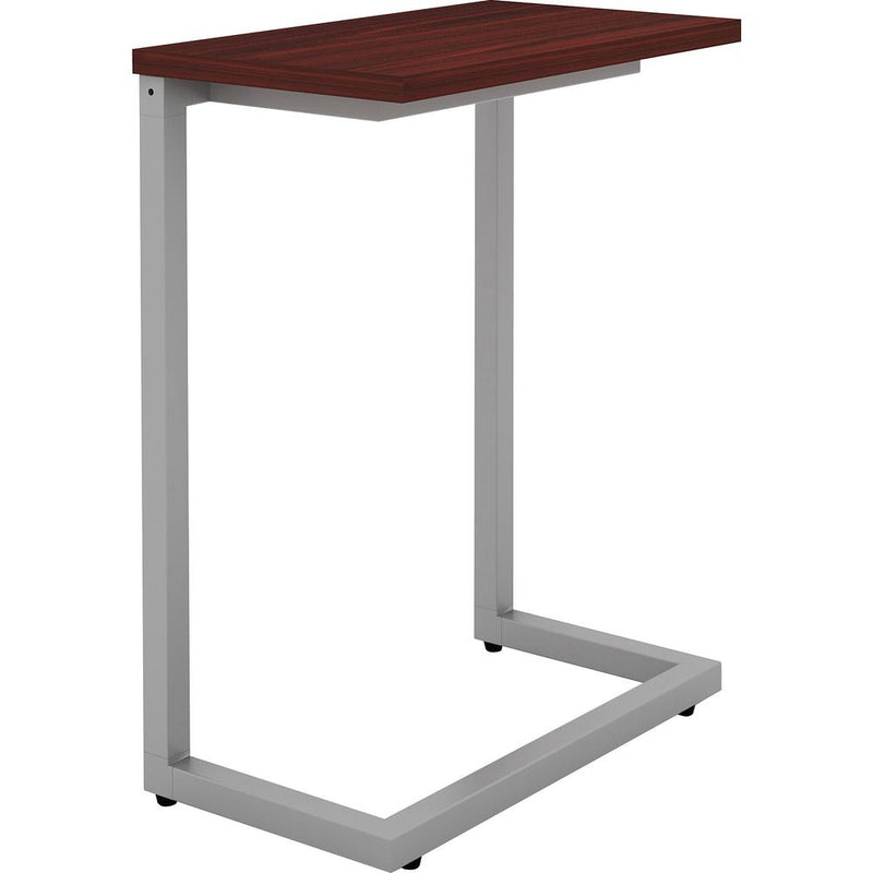 Lorell Quintessence Collection Cantilever Table - Mahogany Rectangle Top - Cantilever Base - 9.90" Table Top Length x 17.40" Table Top Width - 26.50" Height - 1 Each