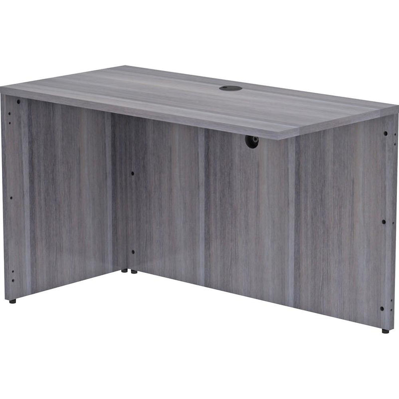 Lorell Essentials Series Return Shell - 48" x 24"29.5" , 1" Top - Laminate, Weathered Charcoal Table Top - Modesty Panel