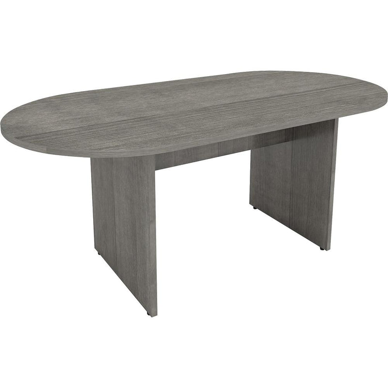 Lorell Essentials Oval Conference Table - 1.3" Top, 0" Edge, 72" x 29.5"36" - Finish: Weathered Charcoal, Laminate