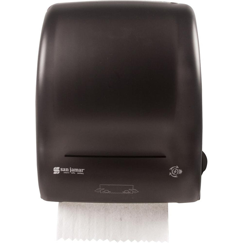 San Jamar Simplicity Essence Roll Towel Dispenser - Touchless Dispenser - 1 x Roll - 15.1  Height x 12.4  Width x 9.3  Depth - Black Pearl - Easy-to-load - 1 Each