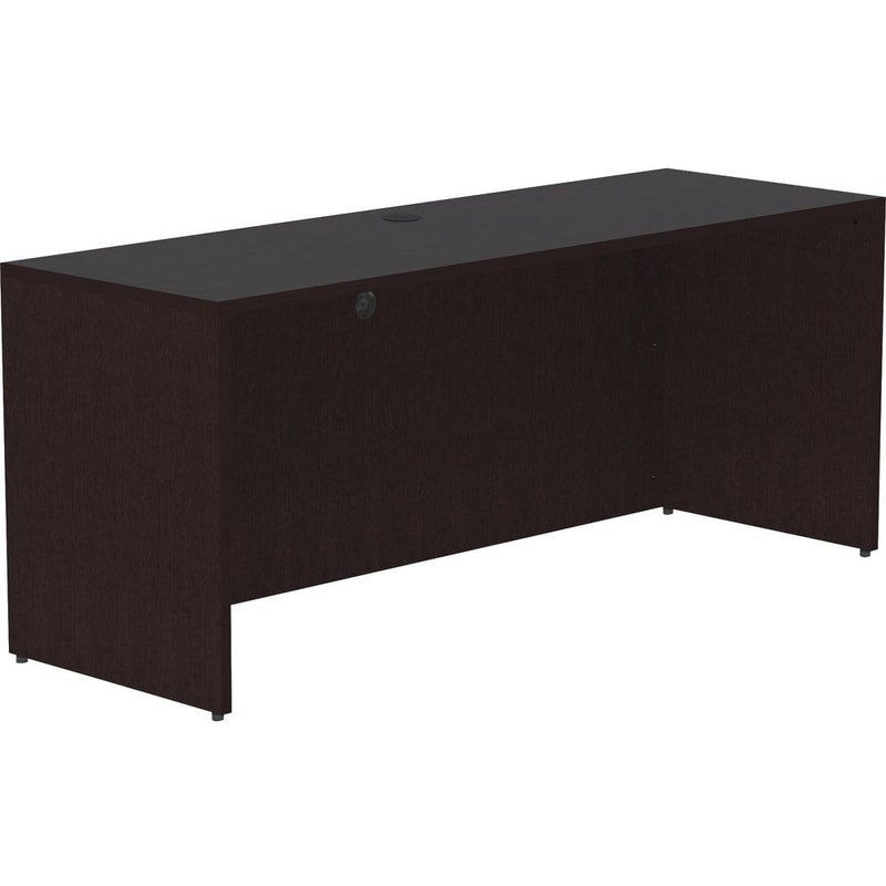 Lorell Essentials Series Credenza Shell - 72" x 24"29.5" Credenza Shell, 1" Top - Finish: Espresso, Silver Brush