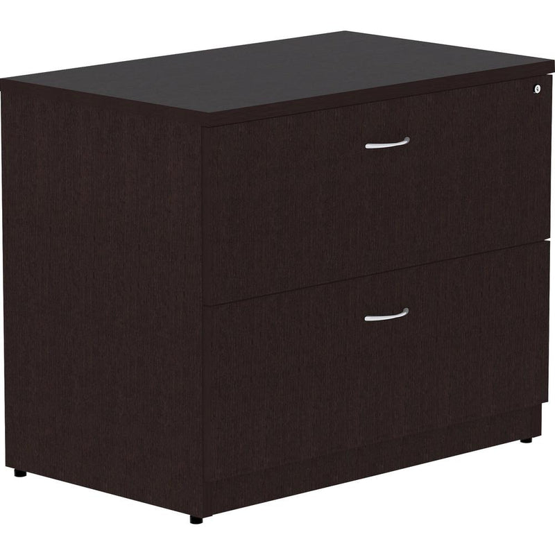 Lorell Essentials Series Lateral File - 1" Top, 0.1" Edge, 36" x 22"29.5" Lateral File - 2 x File Drawer(s) - Material: Laminate - Finish: Espresso