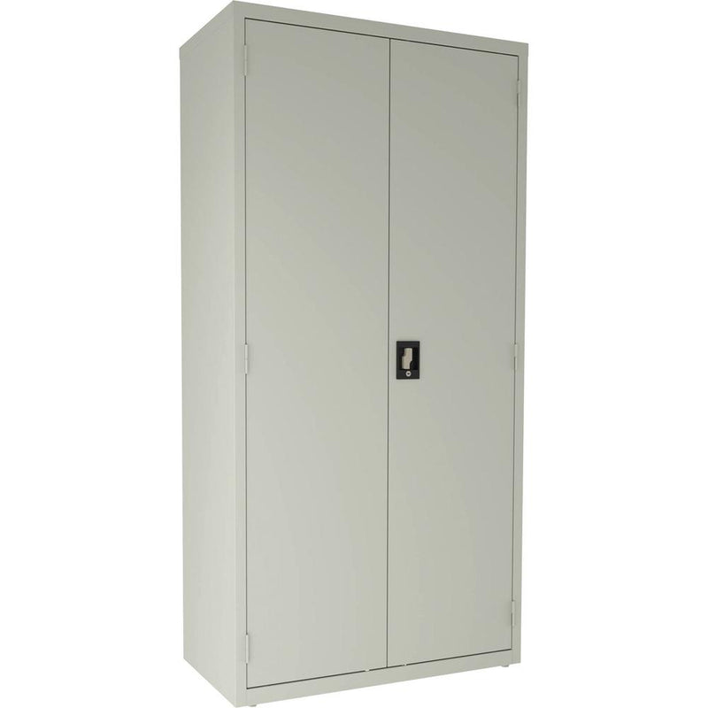 Lorell Fortress Series Janitorial Cabinet - 36" x 18" x 72" - 4 x Shelf(ves) - Hinged Door(s) - Locking System, Welded, Sturdy, Recessed Locking Handle, Durable, Removable Lock, Storage Space, Adjusta