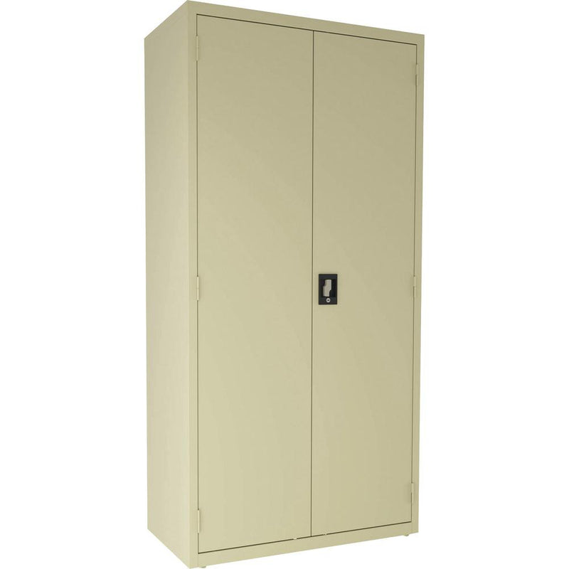 Lorell Fortress Series Janitorial Cabinet - 36" x 18" x 72" - 4 x Shelf(ves) - Hinged Door(s) - Locking System, Welded, Sturdy, Recessed Locking Handle, Durable, Powder Coat Finish, Storage Space, Adj